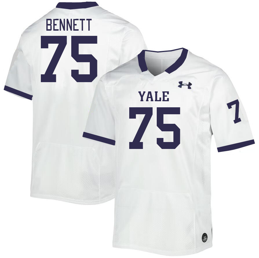 Men-Youth #75 Michael Bennett Yale Bulldogs 2023 College Football Jerseys Stitched Sale-White